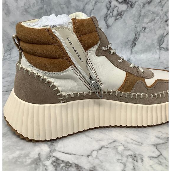 Dolce Vita Womens 7.5 Taupe Suede Daley High Top Platform Sneaker Shoes K6-13 - Picture 7 of 9